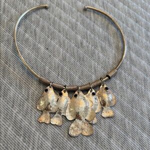 Silver Fish Charm Necklace